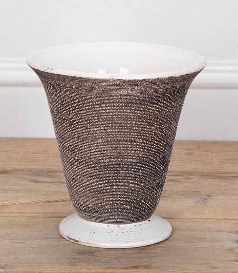 20th Century French Ceramic Vase Shaped Uplighter