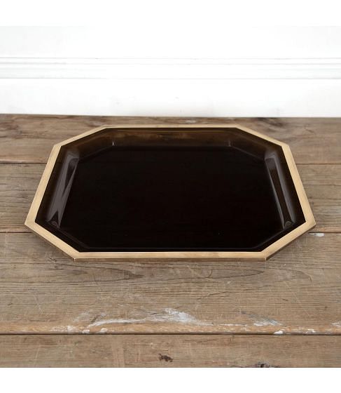 20th Century Brass and Lucite Tray