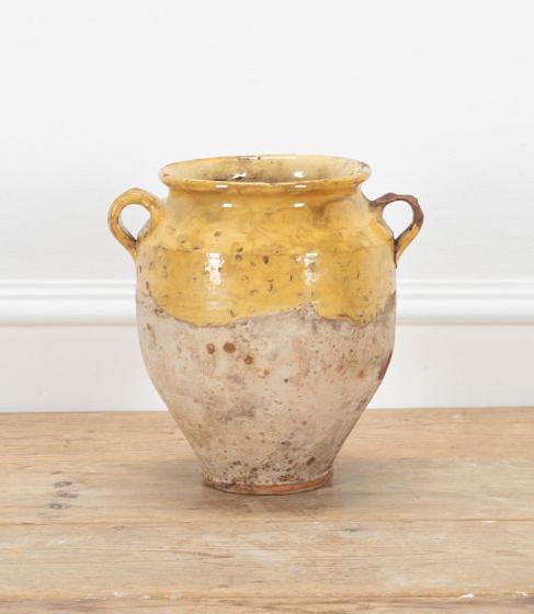 19th Century French Confit Pot with Handles