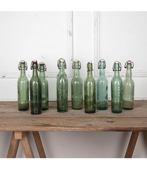 SALE: Collection of Ten Late 19th Century French Beer Bottles
