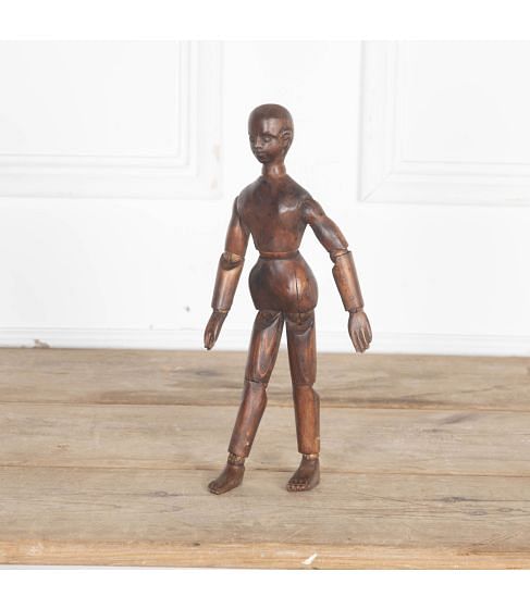 20th Century French Carved Wooden Artists Lay Figure