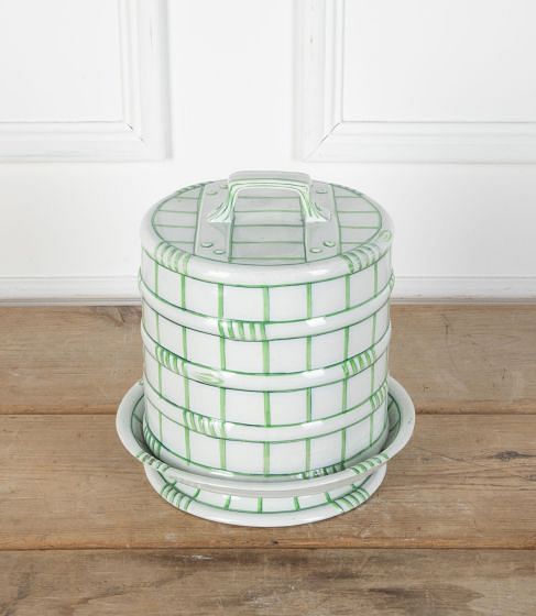 Large 19th Century Pearlware Cheese Dome