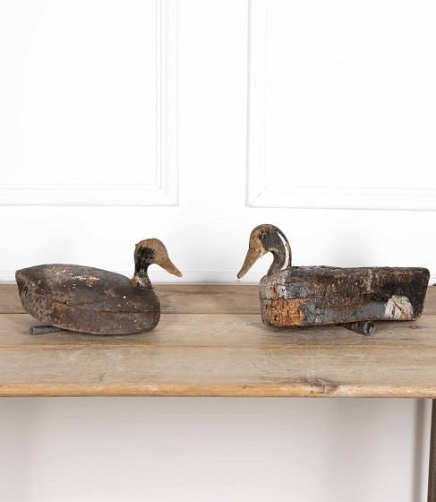 Pair of Late 19th Century French Primitive Duck Decoys