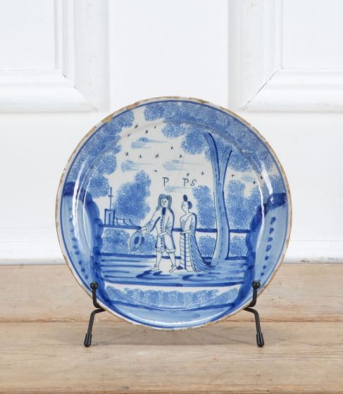 English 17th Century Bristol Delft Royal Commemorative Plate