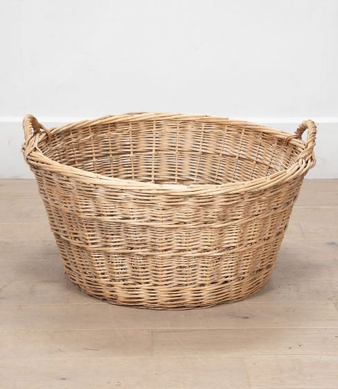 Large Round French Wicker Basket