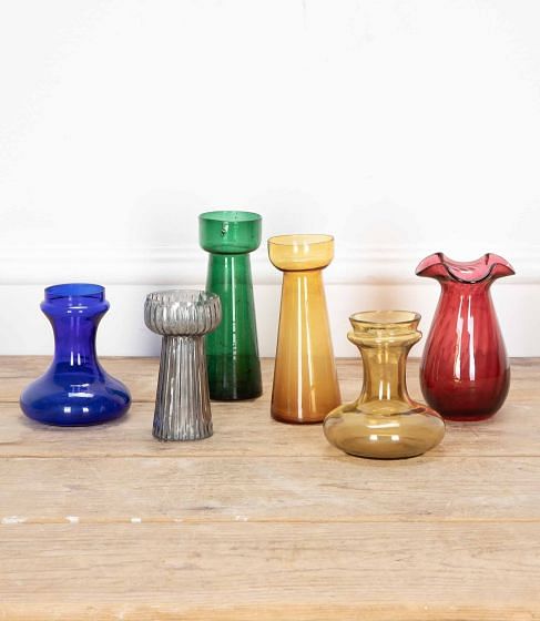 Collection of English Glass Hyacinth Vases