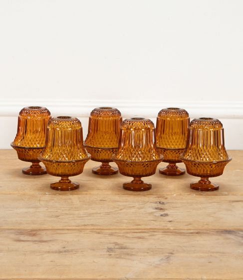 Mid-Century American Glass Tea Lights