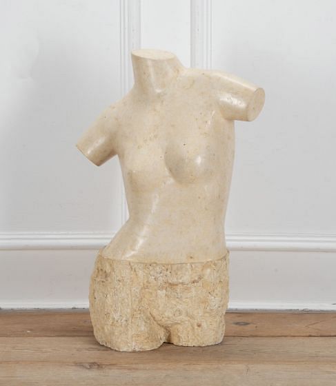 20th Century Italian Postmodern Marble Female Torso Sculpture