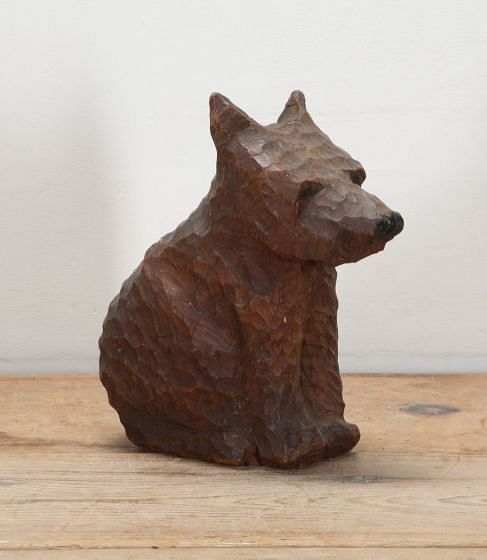 20th Century Carved Wooden Scottie Dog