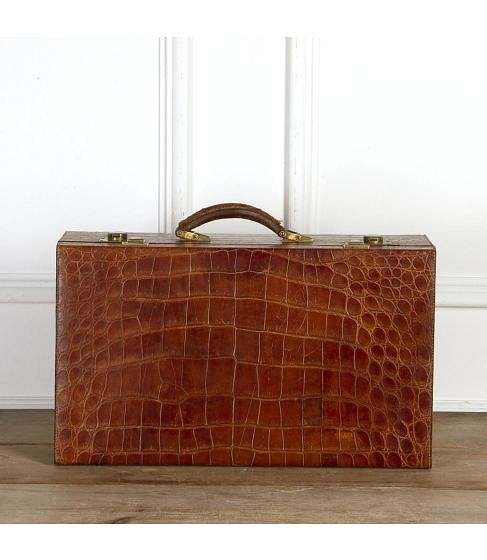 SALE: French Crocodile Skin Suitcase DA3718087