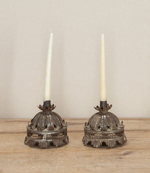 Pair of 19th Century French Tole Candlesticks