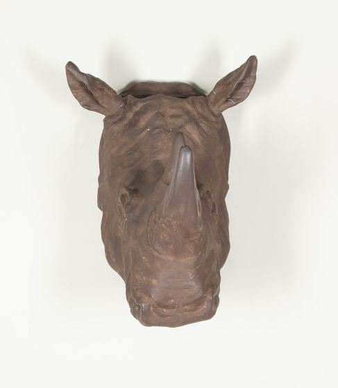20th Century French Resin Rhino 'Trophy' Head