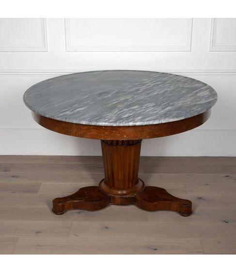 19th Century French Round Marble Table