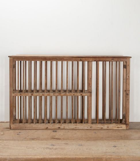 Large 20th Century English Pine Plate Rack