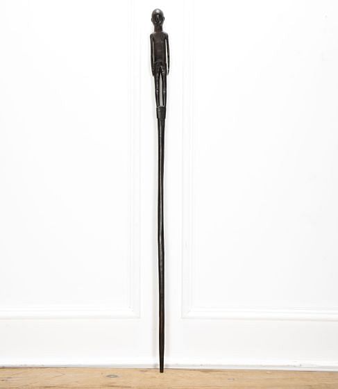 Tall Papua New Guniea Staff Depicting Carved Male Figure