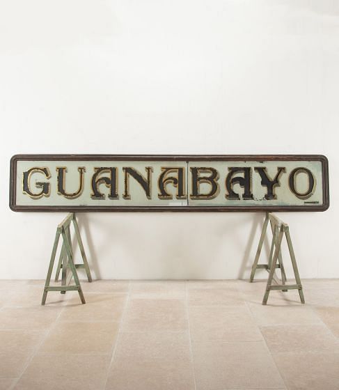 Huge 19th Century Spanish Shop Sign