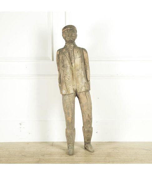 20th Century Carved Folk Art Man