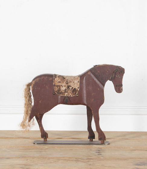 19th Century French Toy Horse in Painted Wood