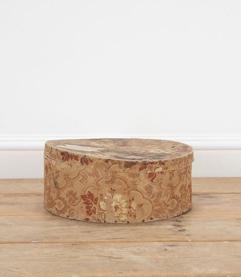 French 19th Century Papier Peinte Round Box