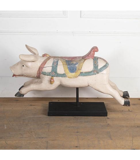 19th Century Fairground Carousel Pig