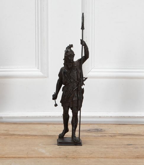 19th Century French Statuette of a Warrior