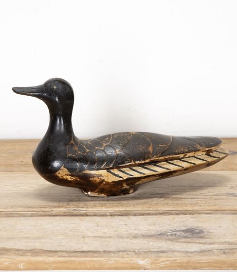 19th Century French Terracotta Decoy Duck