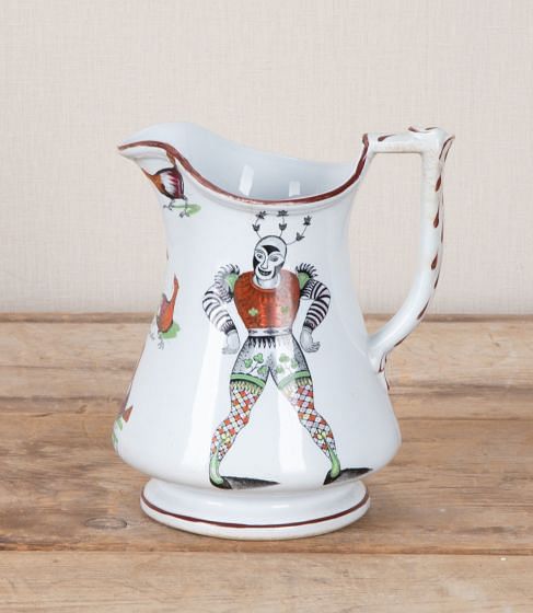 19th Century English Pottery Puzzle Jug