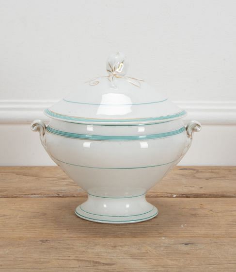Large French White Soup Tureen