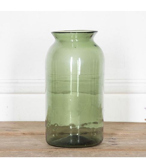 19th Century French Tall Hand-Blown Glass Pickling Jar