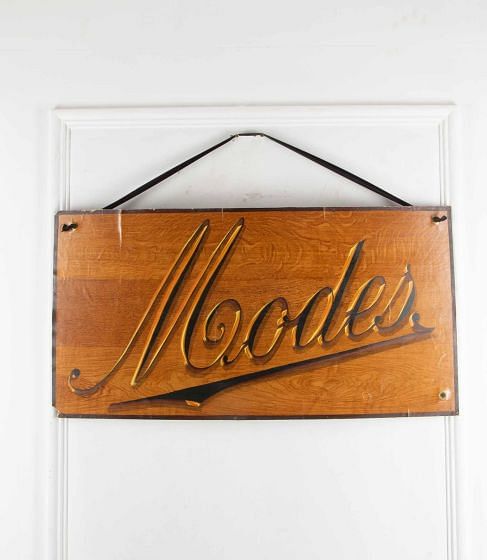 Large Early 20th Century French 'Modes' Advertising Sign