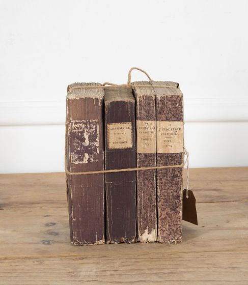 Bundle of Four Early 19th Century French Purple Books