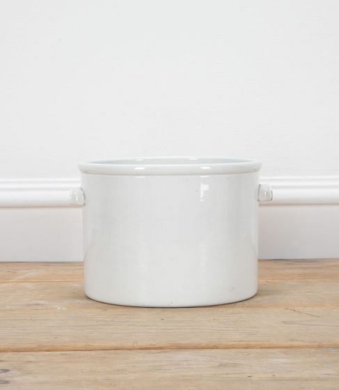 Large French 19th Century White Porcelain Pot