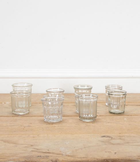 Small French Glass Jam and Preserve Jars