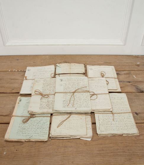 Large Bundles of 17th and 18th Century French Manuscripts and Documents