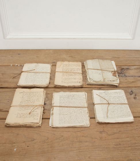 Small Bundles of 17th and 18th Century French Manuscripts and Documents