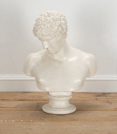 20th Century French Plaster Bust of Hermes