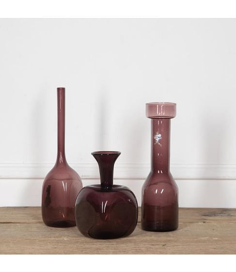 Set of Three 20th Century Murano Vases