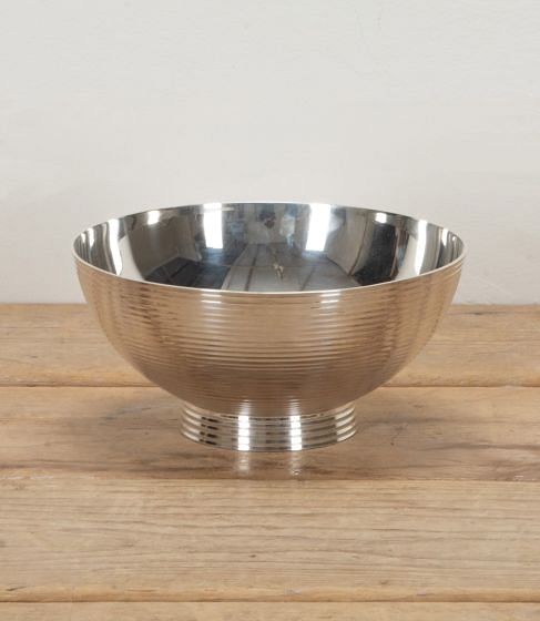 20th Century French Modernist Chrome Round Fruit Bowl