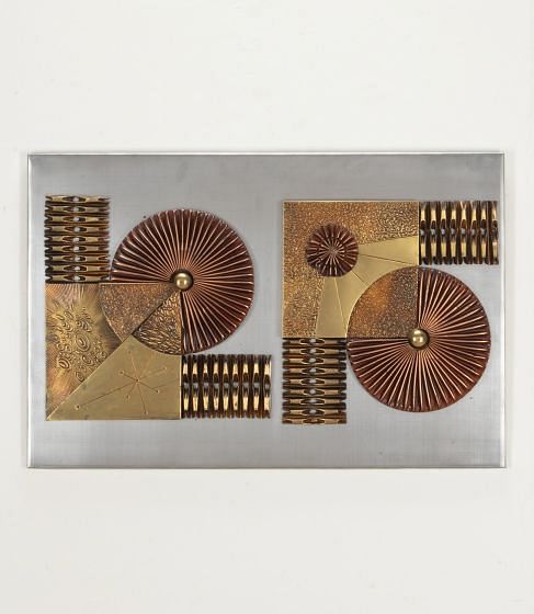 20th Century French Brutalist Metal Wall Decoration