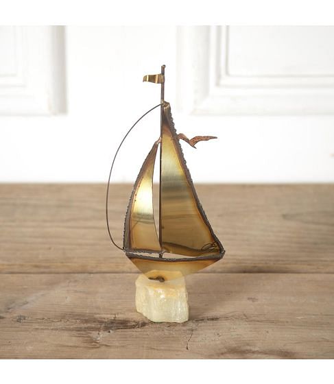 20th Century Brutalist Yacht Ornament