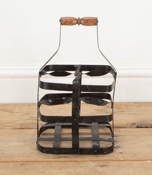 20th Century French Tole Metal Wine Carrier DA4840797