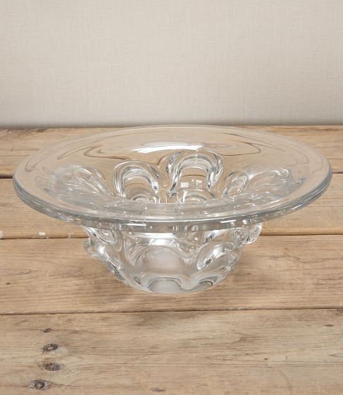 Mid-Century French Glass Fruitbowl