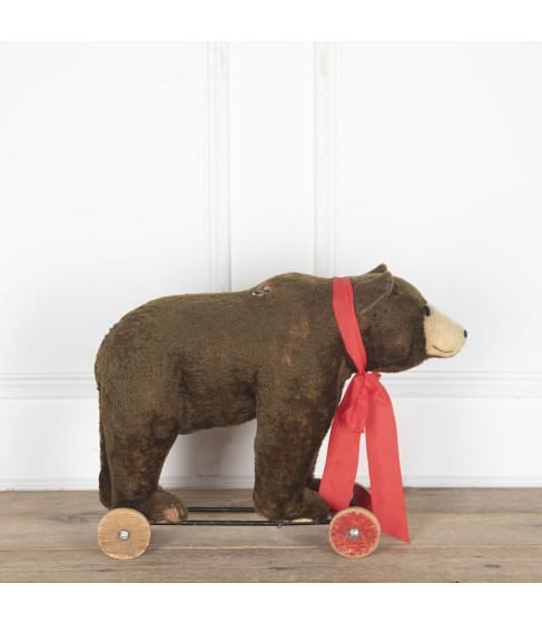20th Century Steiff Bear on Wheels