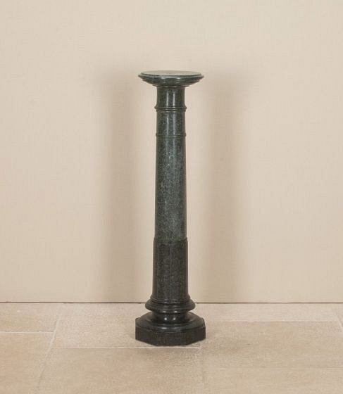 19th Century Italian Verde Antico Marble Column