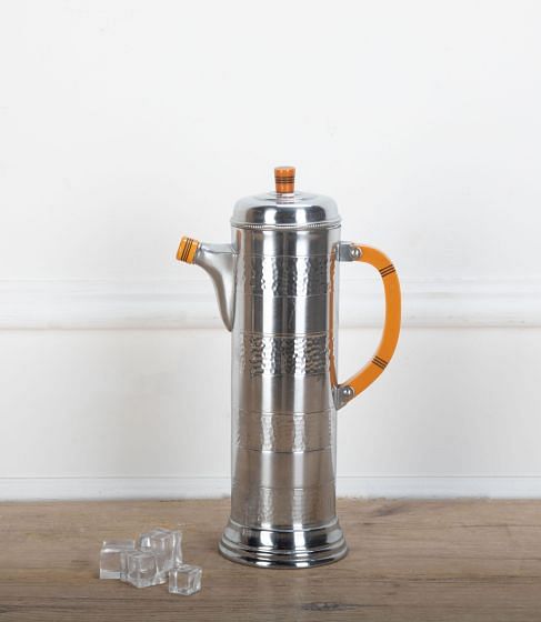 Tall American Prohibition Era Pewter Cocktail Shaker