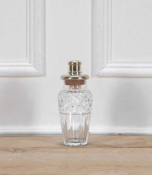 20th Century English Crystal and Silver Plated Cocktail Shaker