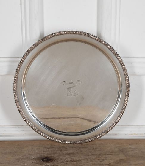 20th Century Silver Plated Drinks Tray Engraved 'Paratus'