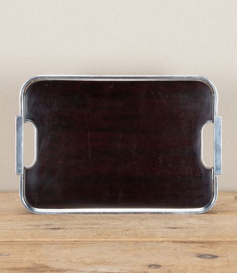 Art Deco English Chrome and Bakelite Serving Tray by Besway