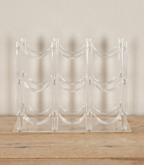 20th Century French Lucite Wine Bottle Rack