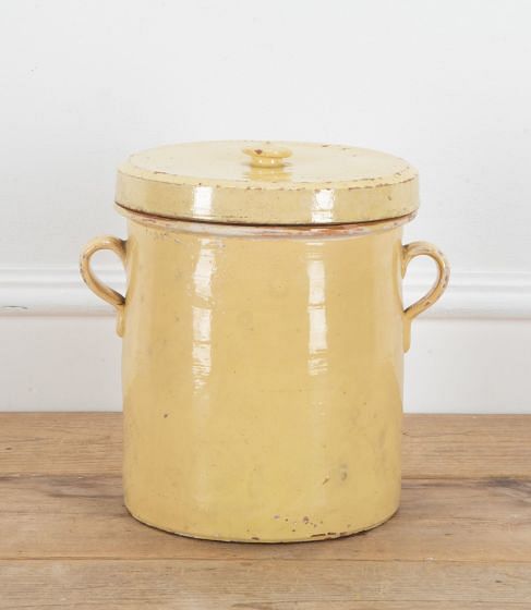 19th Century French Ceramic Pot with Lid